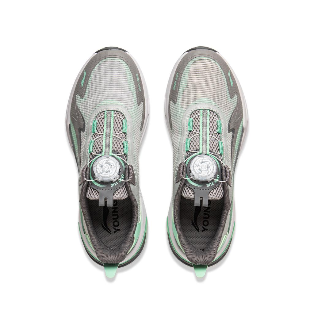 Li Ning Kids Sports Lifestyle Series Comfortable Shock Absorption Breathable Support Low-Top Casual Shoes Kids sneaker Chuan-Stone-Grey YKCV046-5