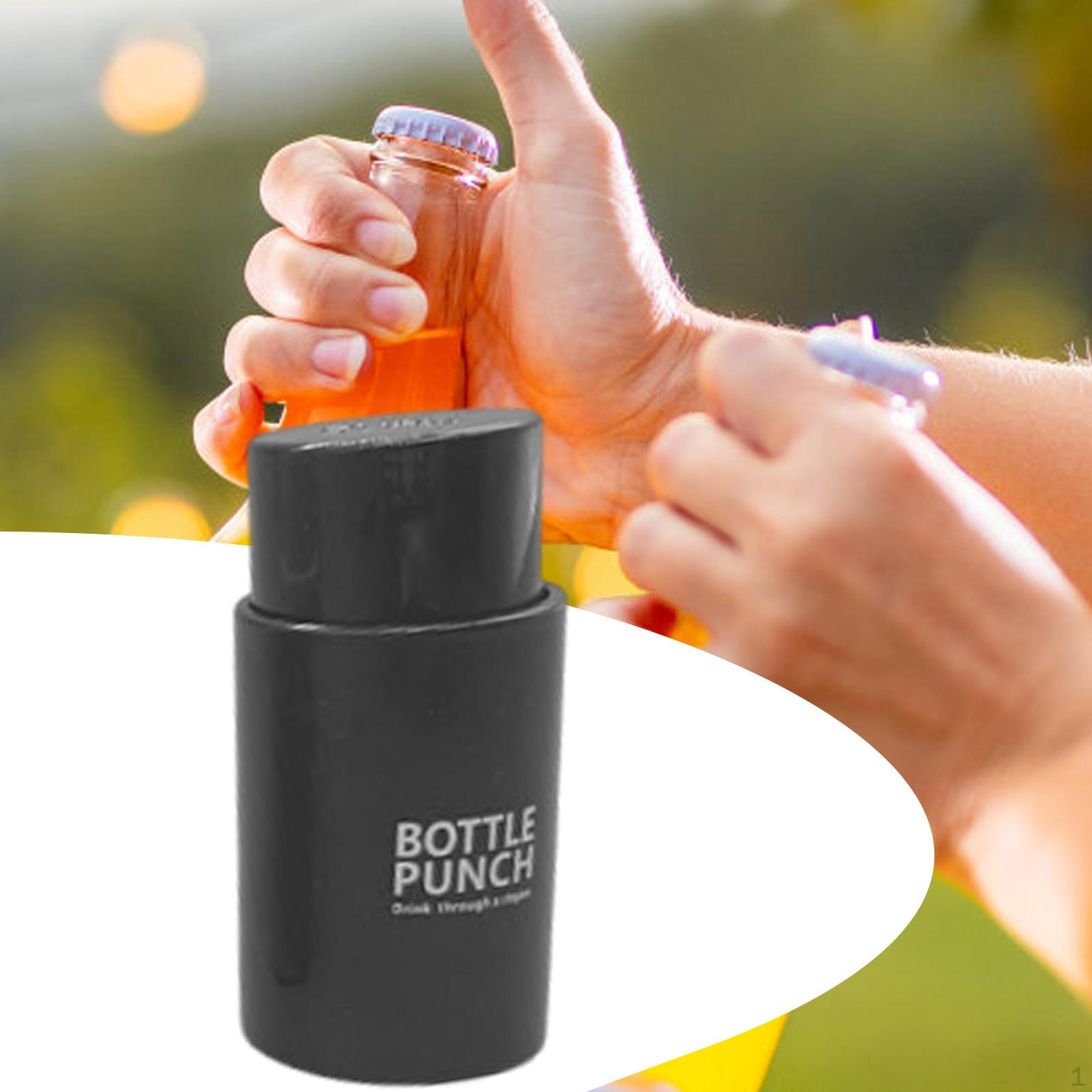 

Дырокол для бутылок с водой и крышек для напитков. Крышка для удобного питья без проливаний чёрный