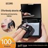 GECOMO Oil Control Bamboo Charcoal Paper with Puff & Mirror for Oily Skin Touch-ups