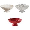 Fruit Bowl Vegetable Holder Pasta Dish Decorative Pedestal Bowl with Drain Hole