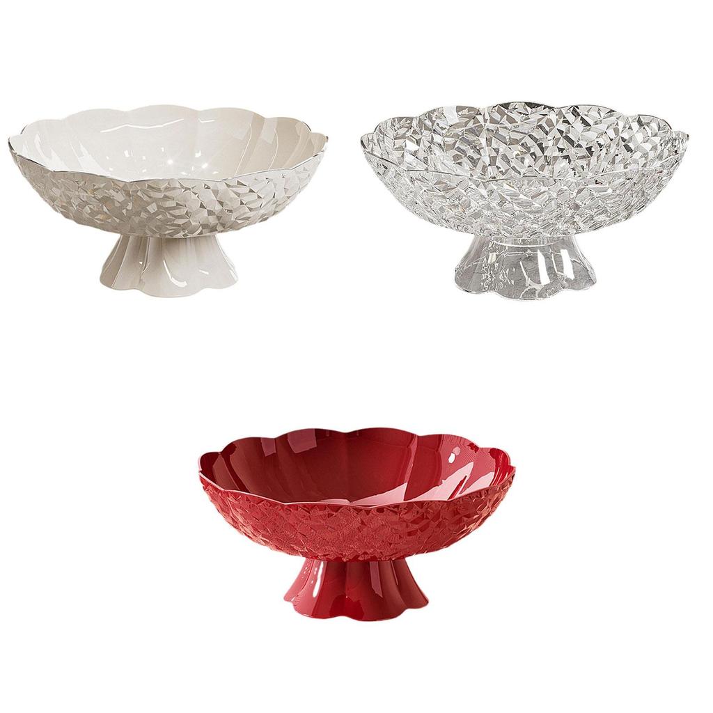 Fruit Bowl Vegetable Holder Pasta Dish Decorative Pedestal Bowl with Drain Hole