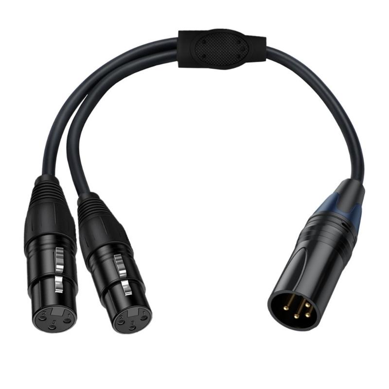 XLR Cable Professional XLR 4Pin To Double 3Pin XLR Splitter Cable For Studio Recording & Live Performances 50Cm
