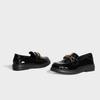 Classic Black Loafers Platform Shoes Women's Fashion British Style Comfortable Thick Heel Leather Shoes Children Wear Small Leather Shoes Women