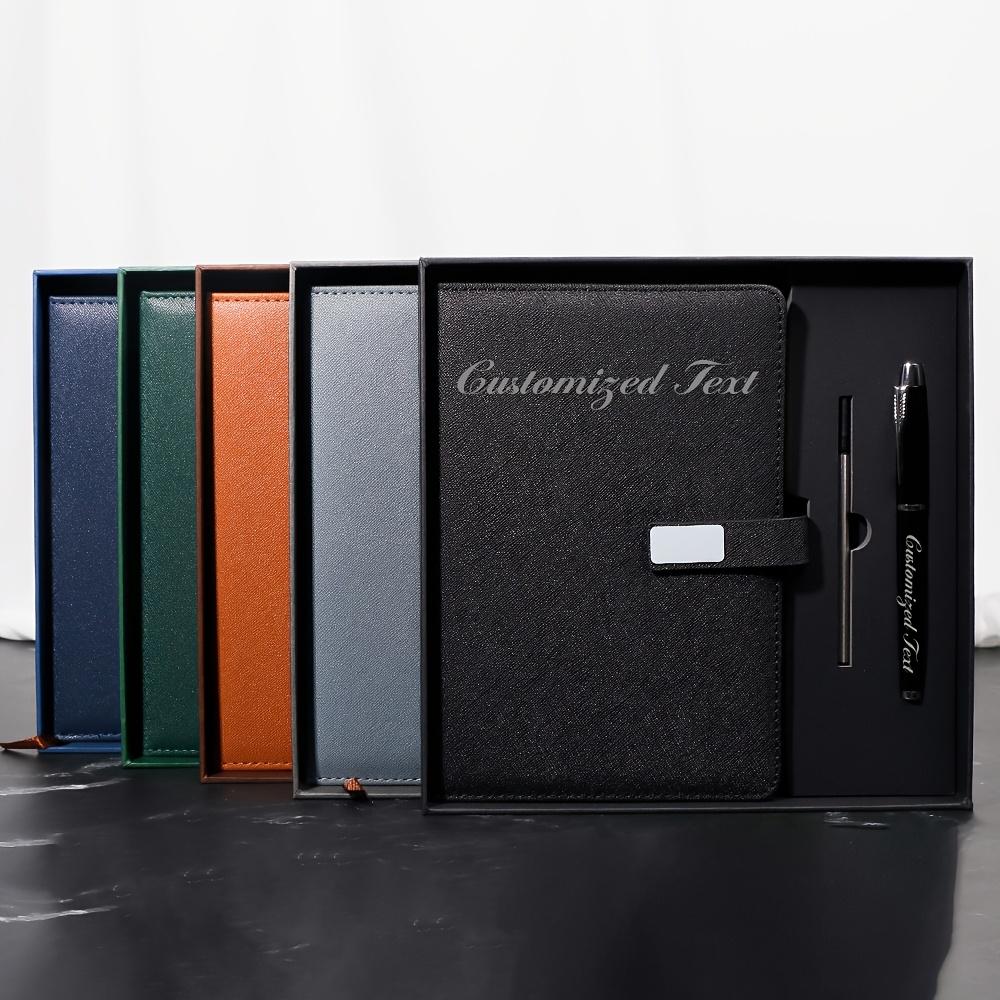 / Text Thickened A5 Notebook with Pen Retro High Quality PU Leather Work Travel Notepad Personalized Diary