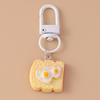 Cute Resin Simulation Food Keychain Bread Sandwich Key Ring Pendant for Key Holder Women Girls Handbag Decor Jewelry Gift