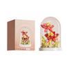 DIY Building Blocks Flower Model Kit with Dome Cover Educational Puzzle Toy for Children and Adults Creative Assembly Decorative Display