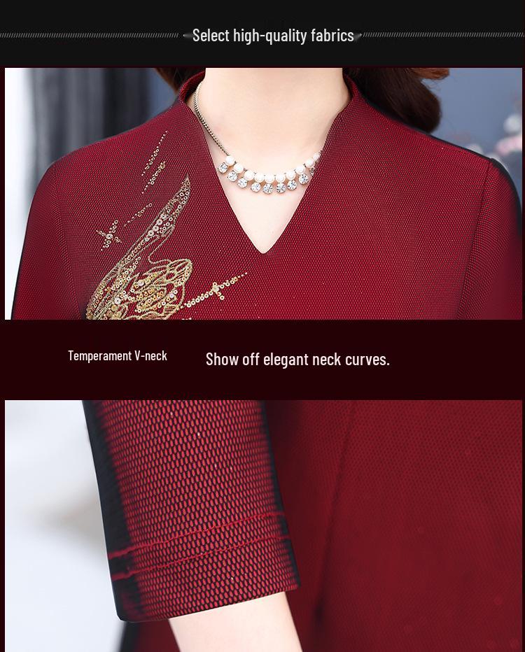 Elegant Autumn 2025 Cheongsam: Mother-of-the-Bride Dress