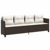 VidaXL Garden Lounge Set with Cushions 5 Pcs Brown Wicker, Outdoor Sofa Set, Garden Lounge, Set 3261534