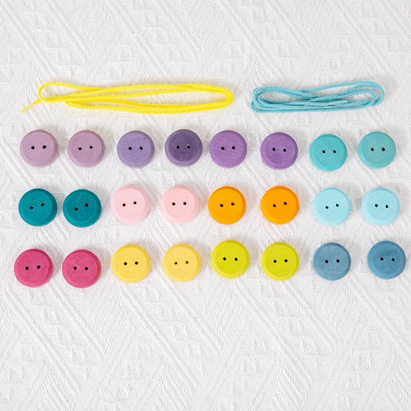 Children's Kindergarten Living Area Hand-worn Clothes Sewing Buttons Toys Montessori Early Education Educational Intelligence Hand-threading Board
