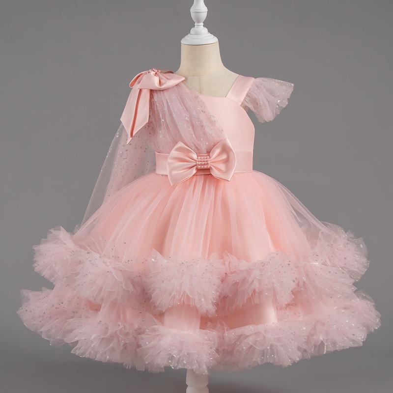 Little Girls Puffy Tulle Princess Dress Birthday Party Formal Dress