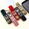Stainless Steel Portable Cutlery Set: Spoon, Fork, Chopsticks with Travel Storage Box