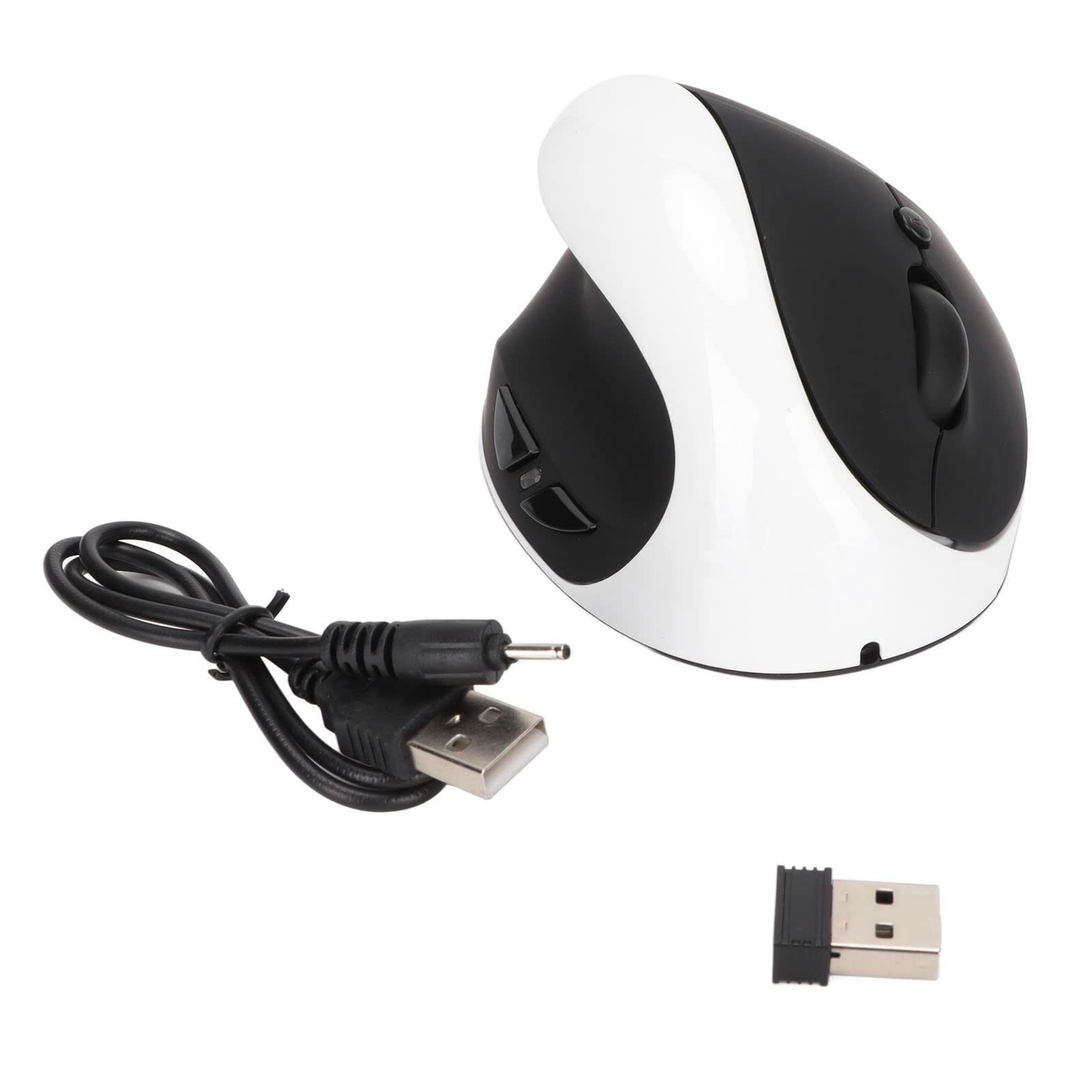 

Бездротова вертикальна ергономічна бездротова акумуляторна оптична миша з USB, регульована для лівші, 2.4G миша, миша для лівші, адаптер, DPI,