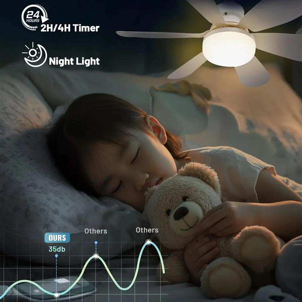 E27 Base LED Ceiling Fan Light with Remote Control 3 Color Lights Dimmable Lamp for Living Room Home Decor