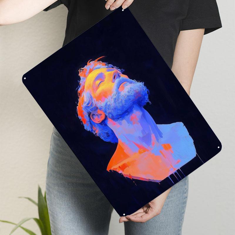 Neon Portrait Tinplate Signs Abstract Art Poster Bedroom Decoration Living Room Decor Men Things for Room Design Art of Murals