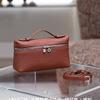 19cm Top Grain Leather Crossbody Bag Women Small Square Makeup Daily Use