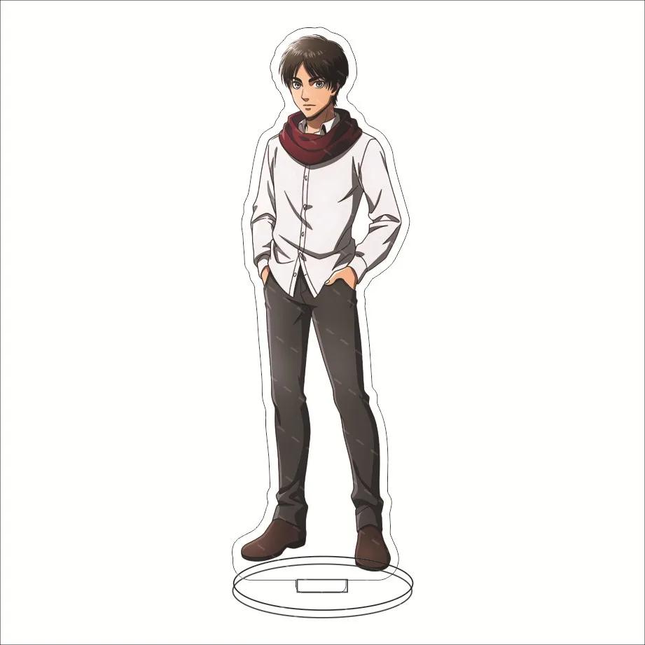 Anime Attack On Titan Acrylic Decorative Crafts Toy 15cm Mikasa ARMIN EREN Collectible Figures Desktop Home Decoration