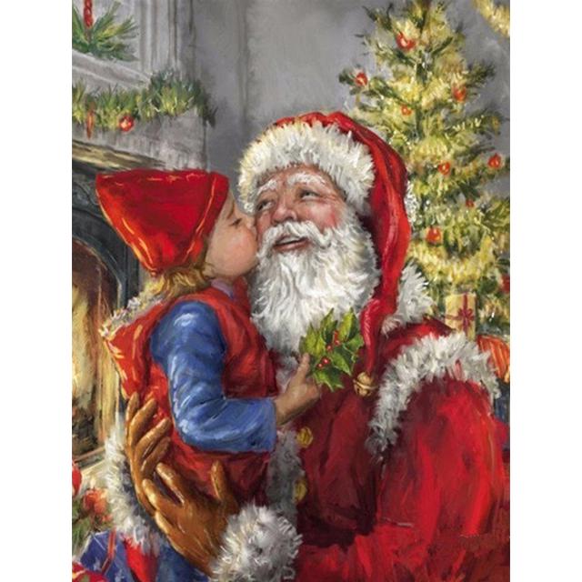 DIY 5D Full Drill Diamond Painting Santa Claus Embroidery Cross Stitch Mosaic Home Decor Gift