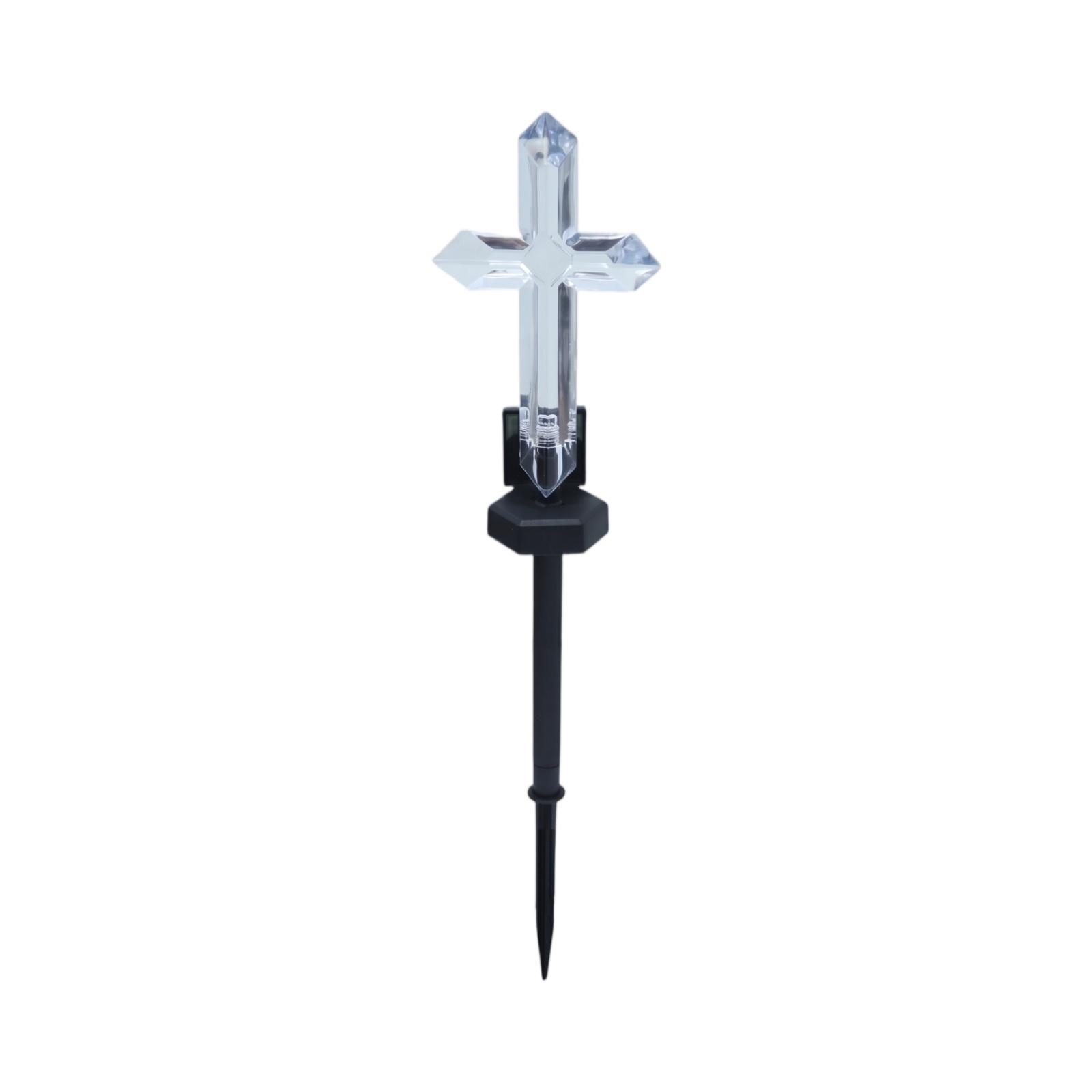

Outdoor Cross Stake Light Waterproof Lawn Lamp Garden Decorative Yard Lighting for Pathway Landscape Memorial Use one size
