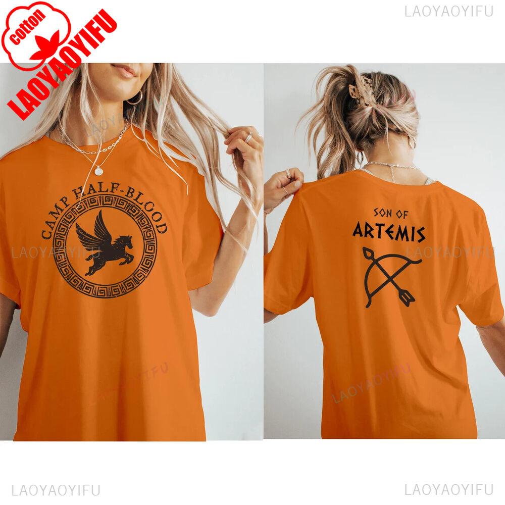 Camp Half Blood Long Island Percy Jackson Son Of Greek Tshirt Summer Fashion Casual Comfortable Soft Cotton Unisex Print Tees