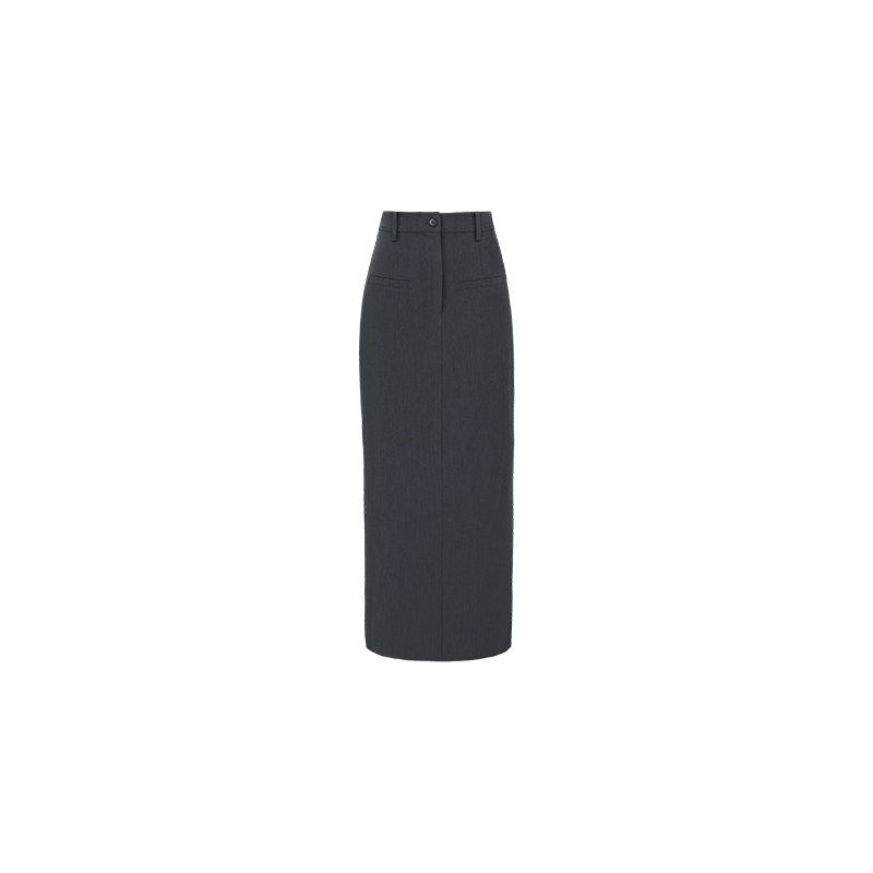 mm Gray High Waist Sheath Half-Length Retro A- line Suit Gray S
