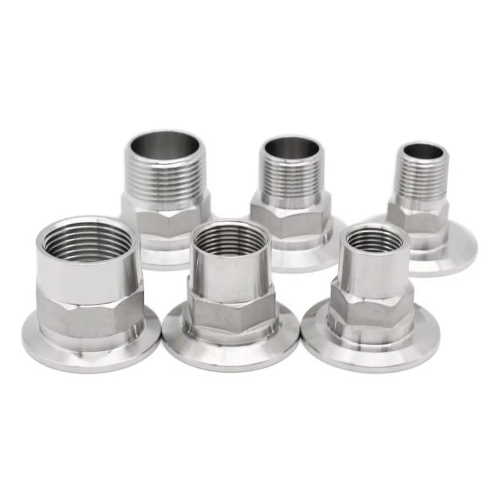 Sanitary Grade Triple Clamp Adapter SS304 Stainless Steel Sanitary Grade Fitting Fluid Systems