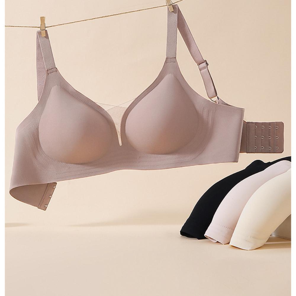 Kobiety Plus Size Bezprzewodowy Bezszwowy Braletka Biustonosz Push Up Bez Fiszbin Wygodne Wsparcie Pleców