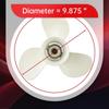 Για Yamaha 20hp 25hp 30hp 9 7/8*10 1/2 Outboard Propeller Boat Motor κράμα αλουμινίου 20 25 30 Screw 3 Blade 10 Spline Part Engine