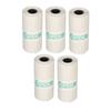 5 Rolls Adhesive Thermal Paper 2.2in Long 1in Wide Printing Transparent Thermal Sticker Paper for Ph