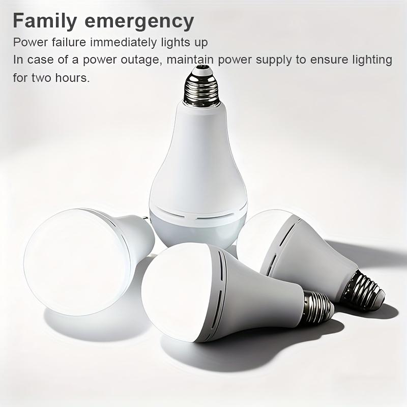 E27 LED rechargeable light bulb, water-resistant, 220V constant current emergency light, suitable for home, outdoor, and camping use.