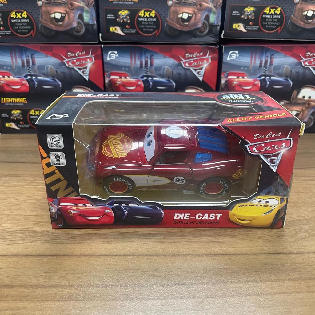 Pixar Mcqueen Pull-Back Cars Model Car Inertial With Lights Music Figures Sticking Out Tongueg Kids Toy Gifts 3 Kid Friendly Entertaining Fun Play