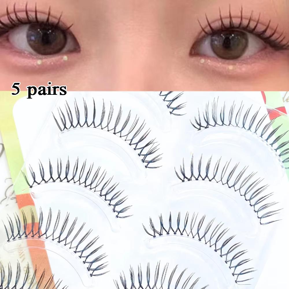 5 Pairs Natural Fashion Eyelashes Eye Makeup Long False Lashes Sparse