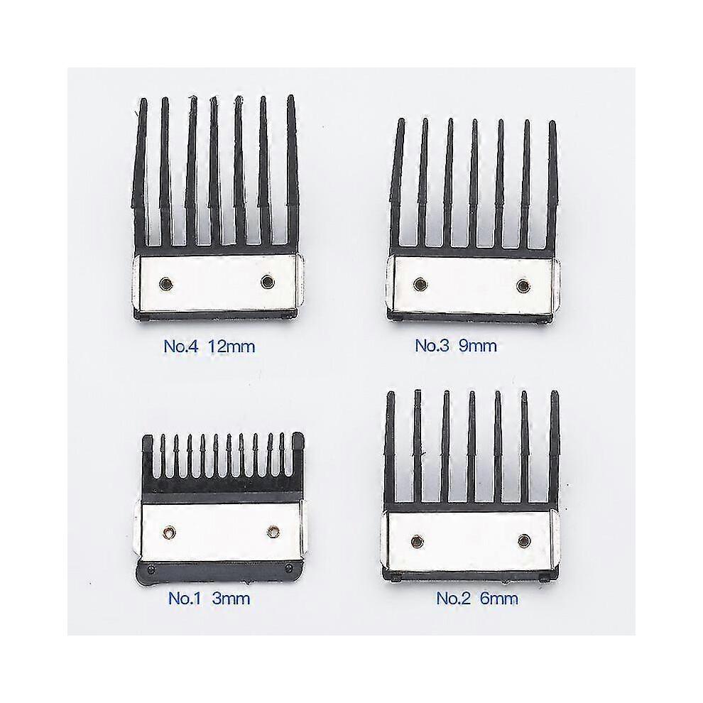 4 Attachment Comb Set for Wahl with Metal Backed Cutting Guide 3mm 6mm 9mm 12mm