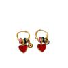 Dopamine Color Oil Drop Love Flower Earrings Women'S Niche Unique Personality Exquisite Simple Versatile Earrings