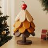 Set di Sottopentola Albero di Natale in Legno Naturale Tappetino Isolante Tavolo da Pranzo in Legno Massiccio Tappetino Anti Scottatura Pentola Regalo Festivo Creativo e Personalizzato Casa