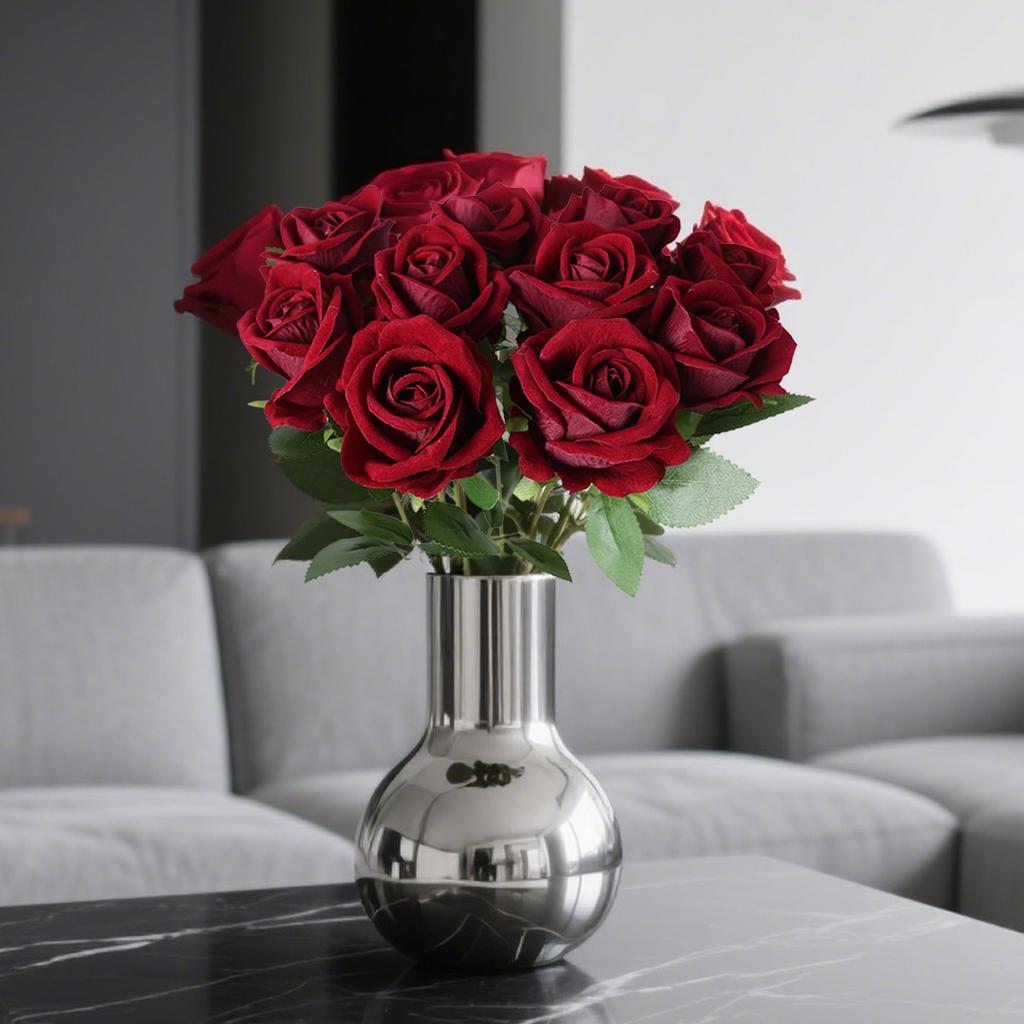 Artificial Highly Realistic Rose Bouquet for Valentine's Day Wedding Home Decoration Flowers Living Room Dining Table