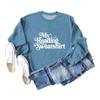 Cross-Border European & American Fashion Casual Letter Print Round Neck Sweatshirt