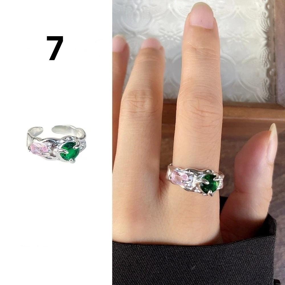 Irregular Shape Crystal Ring Minimalist Handmade Opal Ring Fashionable Gemstone Ring Girls Gift