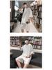 2024 Sommer Koreansk Gutt Sportdress i Hong Kong-stil: Løs T-skjorte & Enkle Femlommershorts