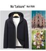 Autumn Detachable Hat Jacket for Middle-aged and Elderly - Fashionable Business Casual Outdoor Coat