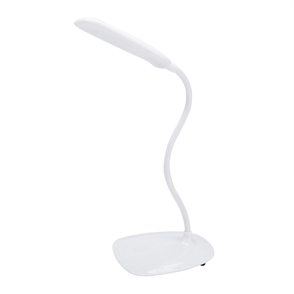 LED USB Flexible Table Lamp Tabletop Bedside Touch Switch Dimmable Reading Studying Light