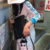 Cute Black Bear Apron Head Cover Plush Keychain Backpack Pendant Fashion Car Keyring Boy&Girls Women Bag Accessories