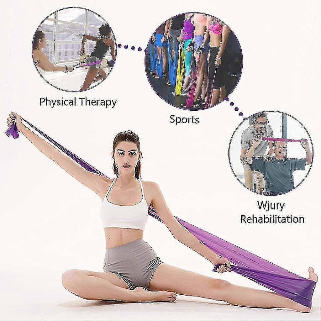 Resistance Bands - 3 Pack Elastic Fitness Bands For Yoga, Resistance Training