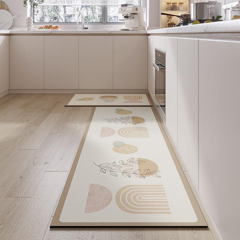 Absorbent Non-slip Kitchen Rug Quick-drying Diatom Mud Mat Oil-absorbing Long Foot Carpet Home Decoration Floor Mats