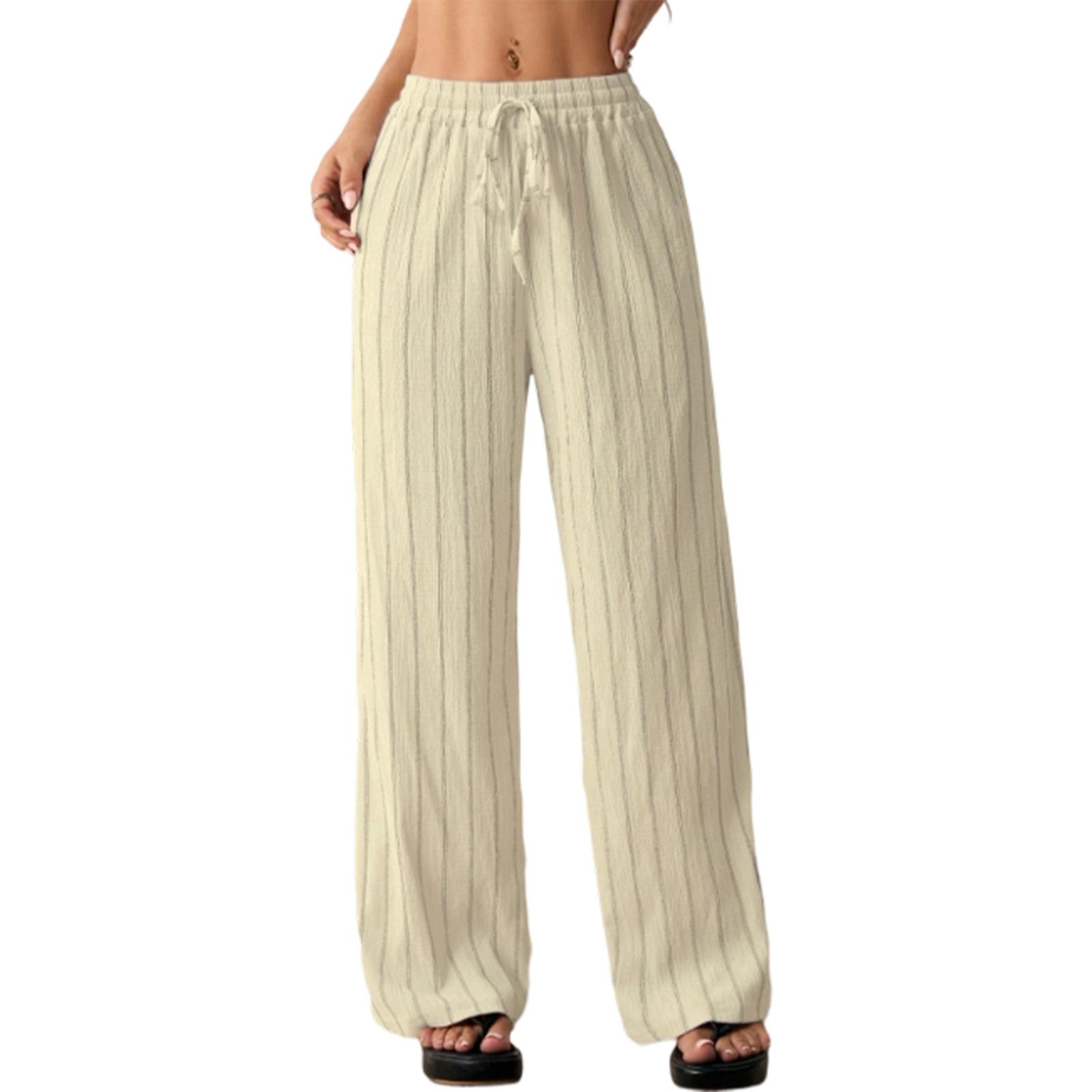 

Women s Fashionable, Casual, Versatile Wide,leg Straight,leg Slimming Loose Casual Pants S хакі