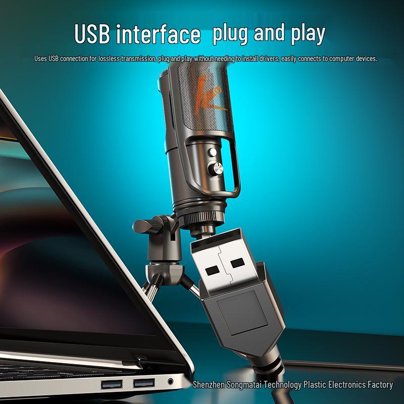 Fashion Tribe K6 USB Wired Microphone for Gaming, Streaming, and Recording