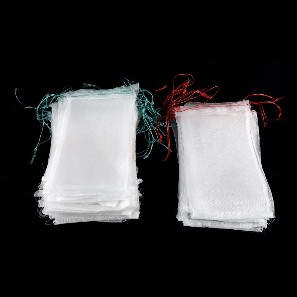 50pcs Plant Fruit Protection Bags Drawstring Mesh Bag Against Insect Pest Garden Tools