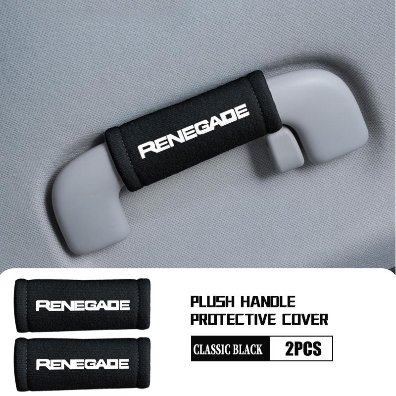 For Jeep Car Interior Suede Roof Handle Plush Protective Cover Auto Accessories Cherokee Patriot Liberty Wrangler JK JL AKX1