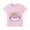 Kirby Tričko s krátkým rukávem Kluci Dívky Topy Oblečení Kreslené Bavlněné Tričko Roztomilé Anime Ležérní Oblečení Tričko Móda Y2K Tričko Dárek