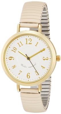 [Fieldwork] Watch Nalog Purja Waterproof Bellows Metal Band Gold ST277-2 Women's Beige