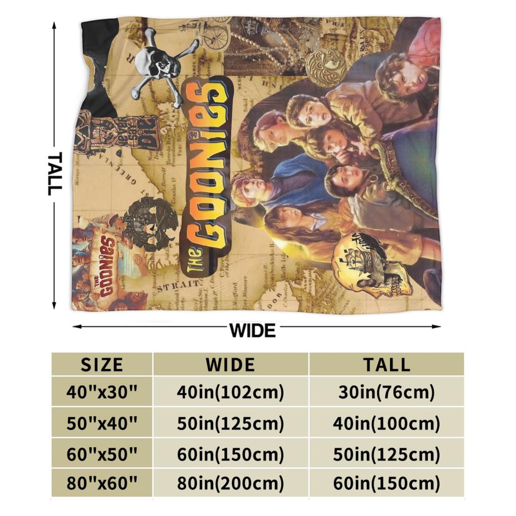 Coperta Calda da Viaggio The Goonies Never Say Die Coperta Plaid Copriletto in Flanella per Divano Letto Copridivano Letto